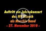 27. November 2010: Auftritt am Jahreskonzert des MV Sissach als Marching-Band.  Film herunterladen
