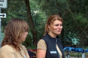 Die Scouts Bea & Gabi ... sie f�hrten uns auf der Reuss sicher nach Gebenstorf.
