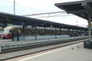 Im Bahnhof Thun eine der legend�ren "Tee" Kompositionen