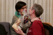 Auch Peter Hediger, ein Urgestein im Vorstand, bekommt einen Schmutz